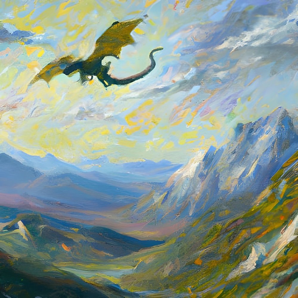 Art Print Dragon Flight - Picture 1 of 1